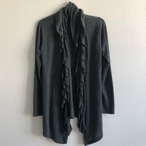 Ruffled Grey Cardigan
